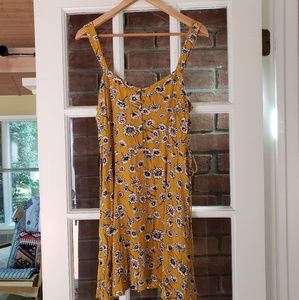 F21 yellow floral sundress
